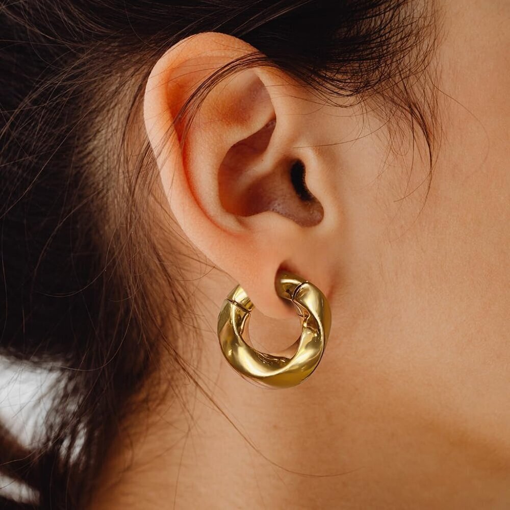Hypoallergenic Stainless Steel Ear Hangers Gauges Plugs for Stretched Lobes - Picture 2 of 7